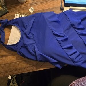 Blue one piece bathing suit never worn!